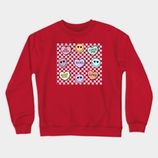 Pattern Lovers Be Mine Cutie Pie XOXO Miss You Happy Valentines Day Crewneck Sweatshirt